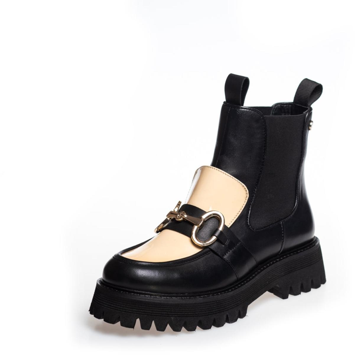 Copenhagen Shoes Women All I Want Multi - Black/Beige Ankle Boots Sale - 1