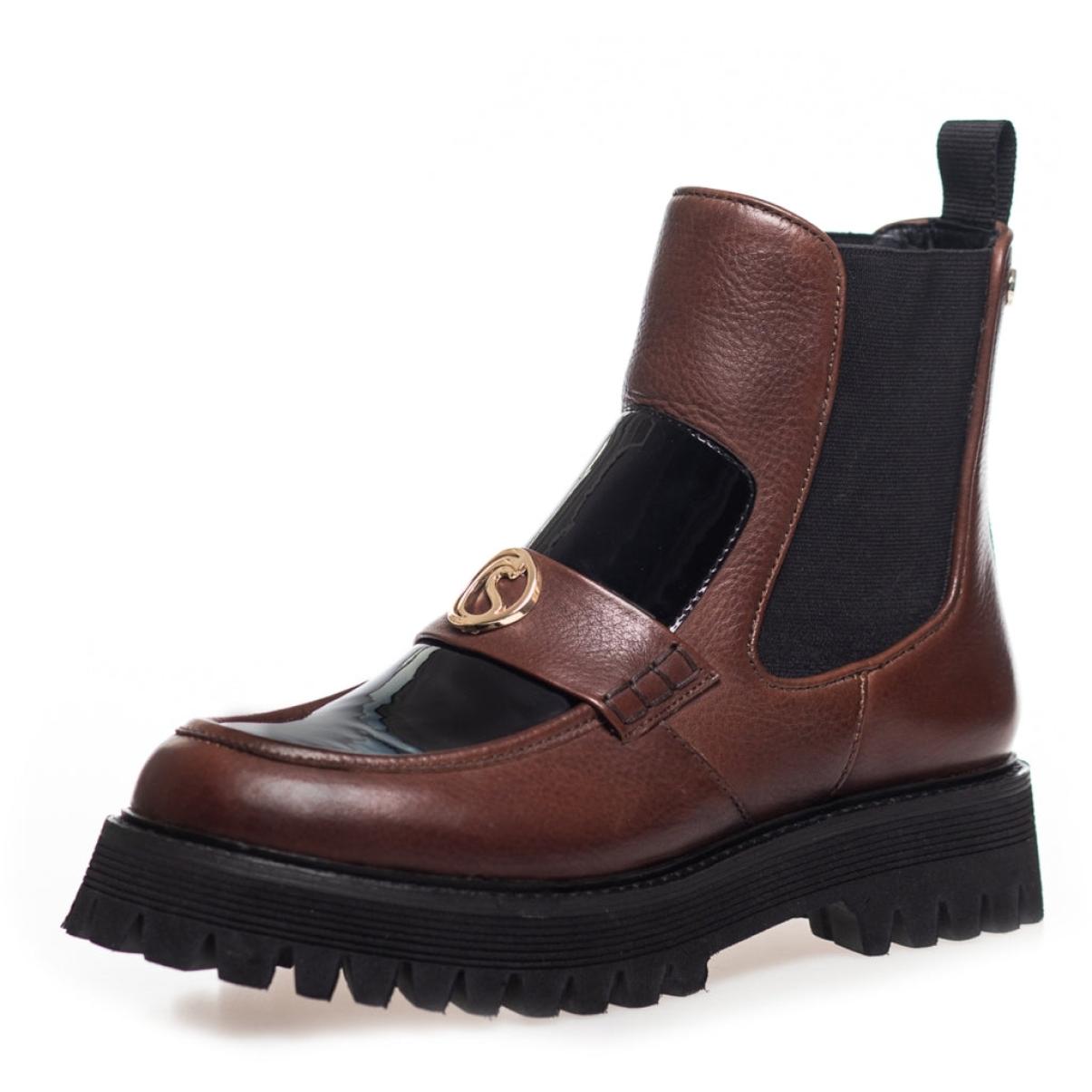 Magic Walk - Brown Black Ankle Boots Women Copenhagen Shoes Sturdy - 1
