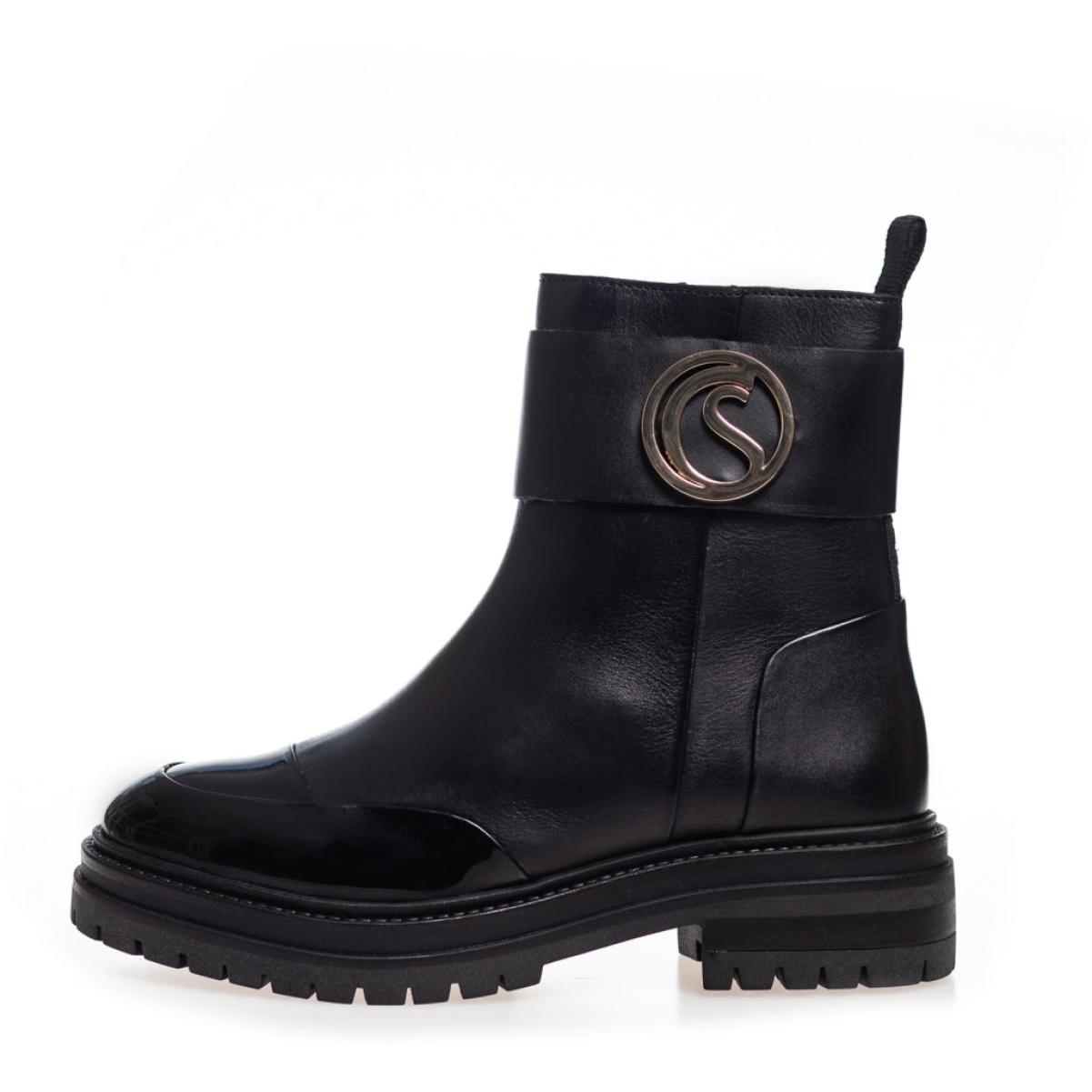 Windy - Black Patent Low Cost Ankle Boots Women Copenhagen Shoes