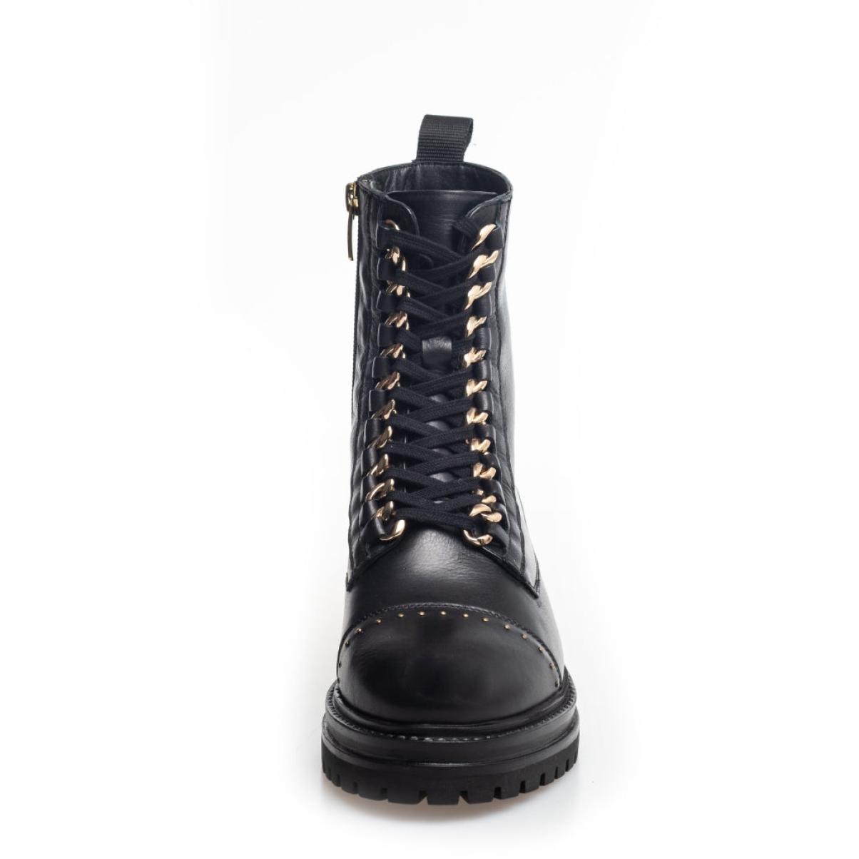 Women Copenhagen Shoes Ankle Boots Compact Rock Studs - Black/Gold - 2