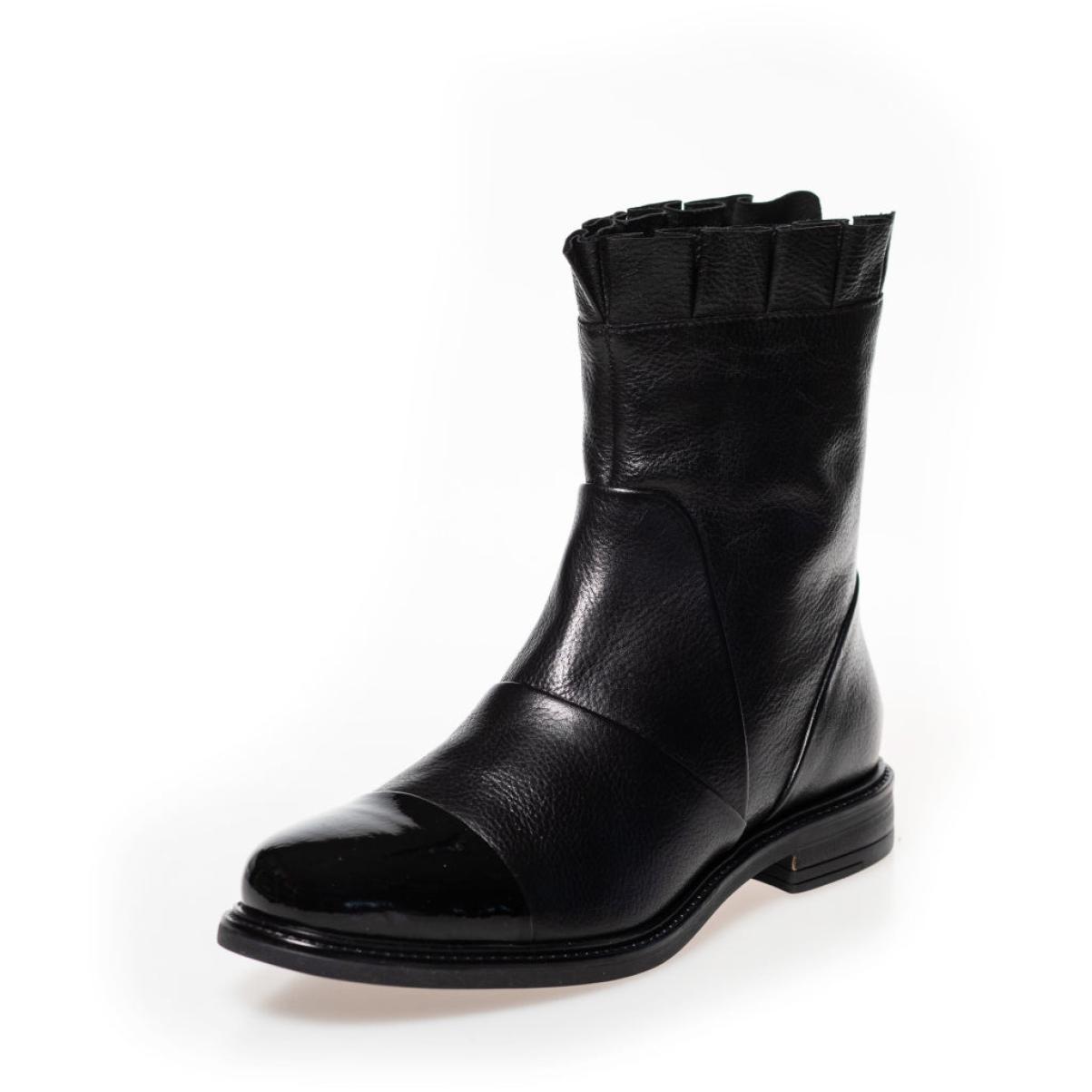 Ankle Boots Margaret - Black W/Patent Toe Top Copenhagen Shoes Women - 2