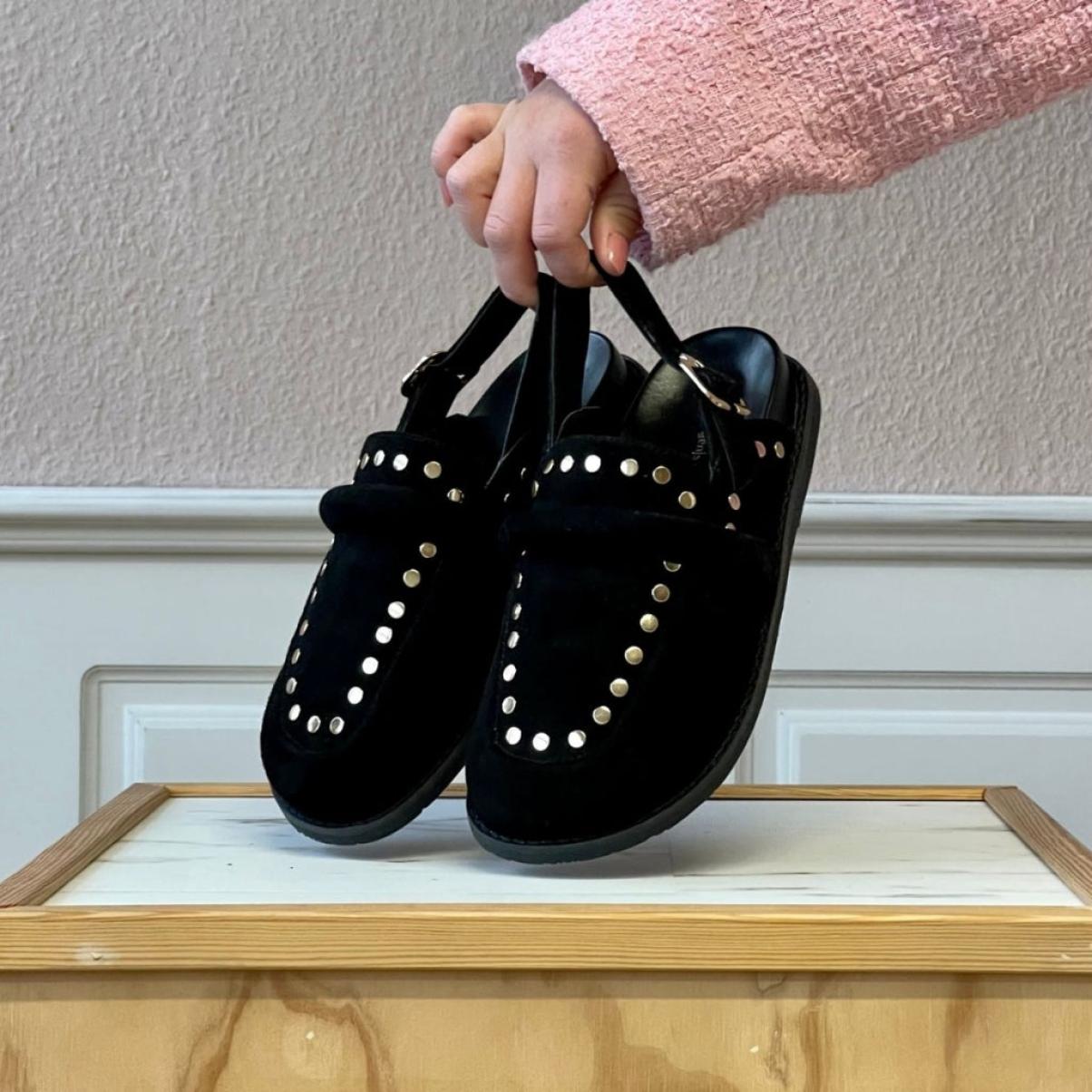 Loafers Exclusive Copenhagen Shoes Milla Shoes - Black Suede Women - 1