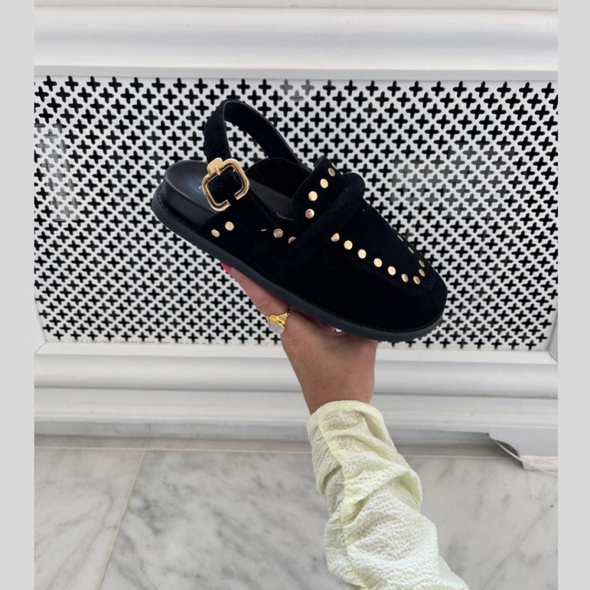 Loafers Exclusive Copenhagen Shoes Milla Shoes - Black Suede Women - 3