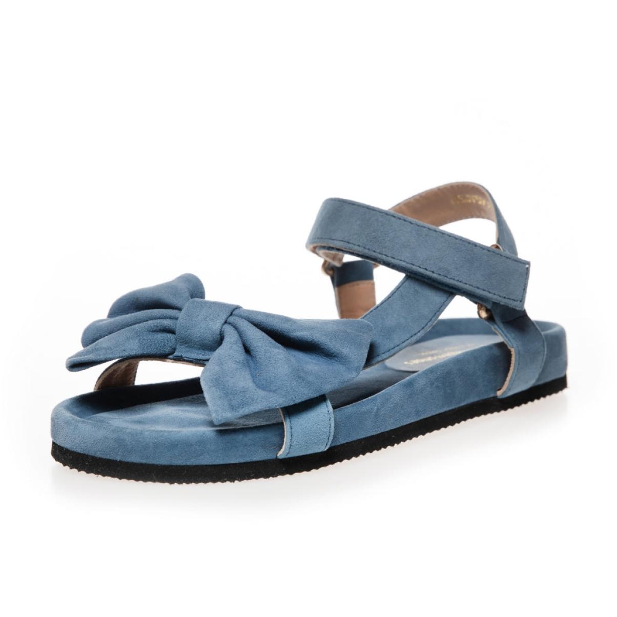 Copenhagen Shoes Trending Sky And Diamonds 23 Suede - Denim Blue Sandals Women - 2