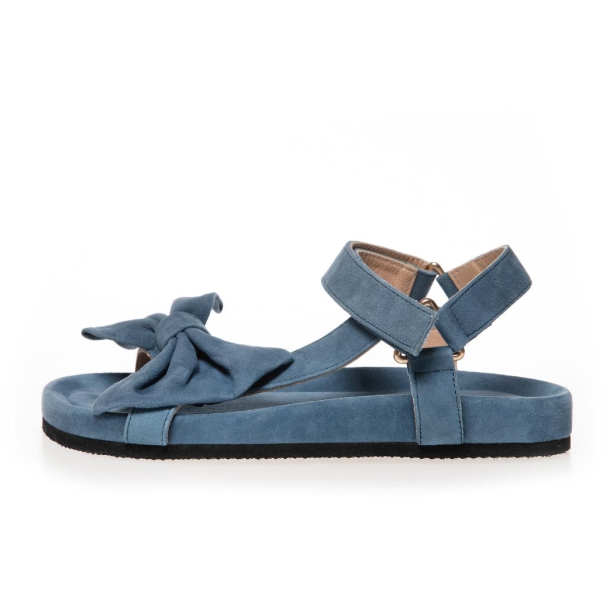 Copenhagen Shoes Trending Sky And Diamonds 23 Suede - Denim Blue Sandals Women