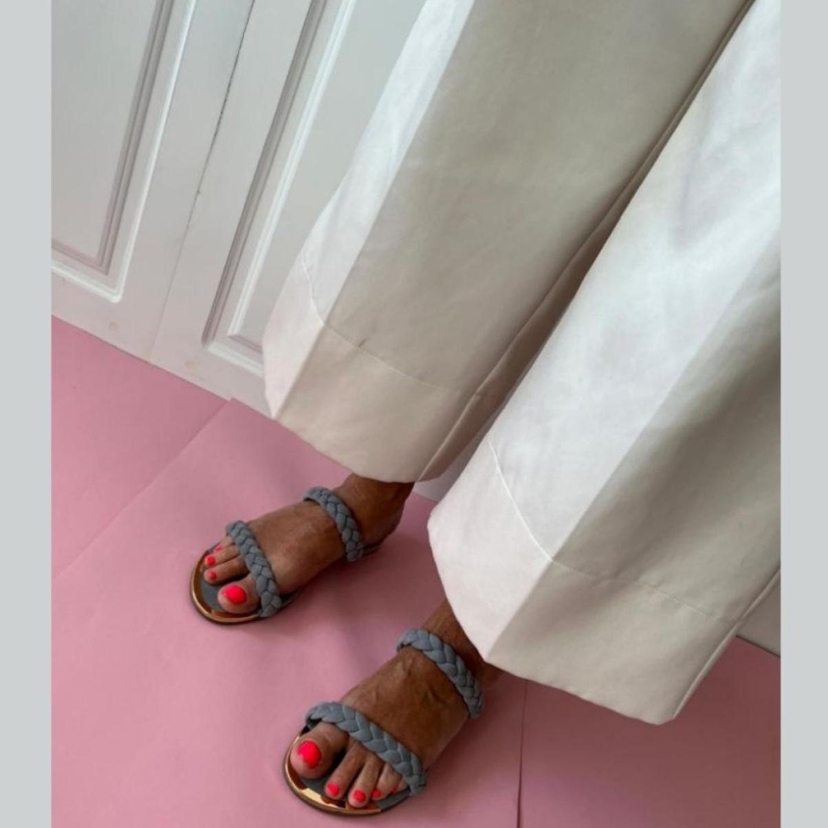 Copenhagen Shoes Modern Sandals For Me Suede - Light Grey Women