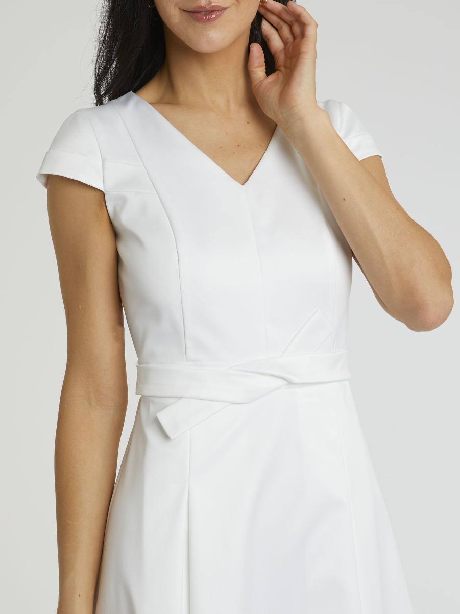Woven Dress Paule Ka Off White Women Dresses - 1