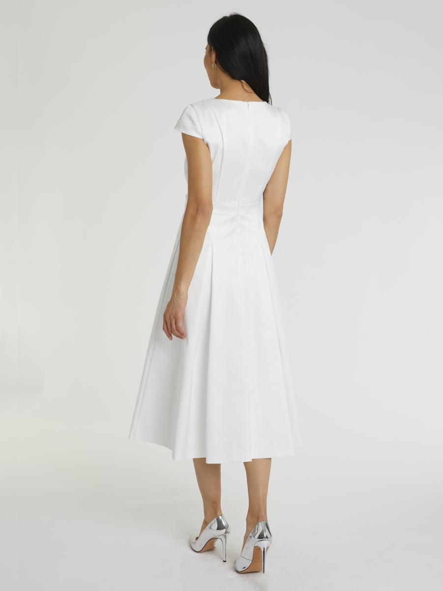 Woven Dress Paule Ka Off White Women Dresses - 3
