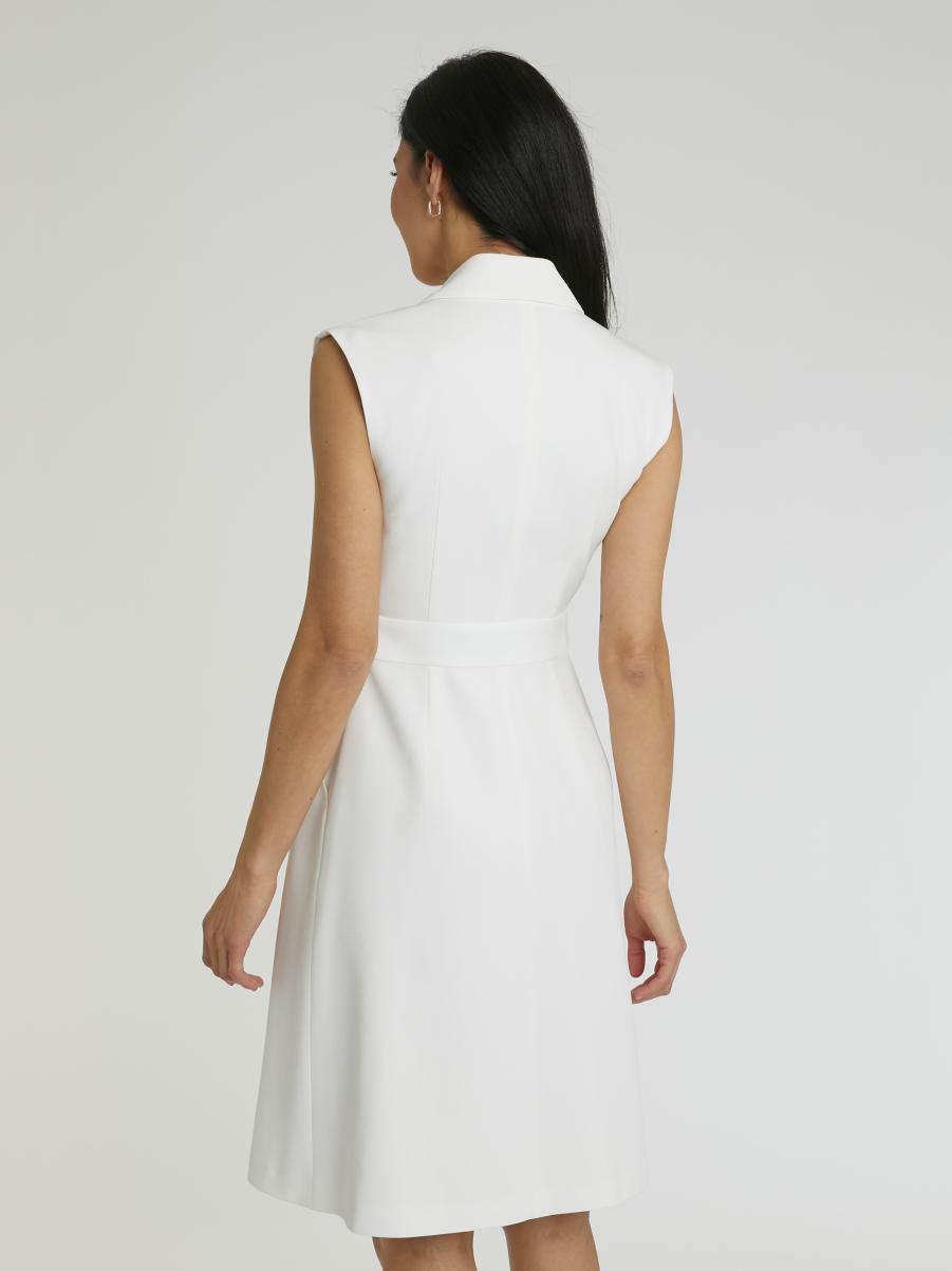 Women Paule Ka Off White Woven Dress Dresses - 3