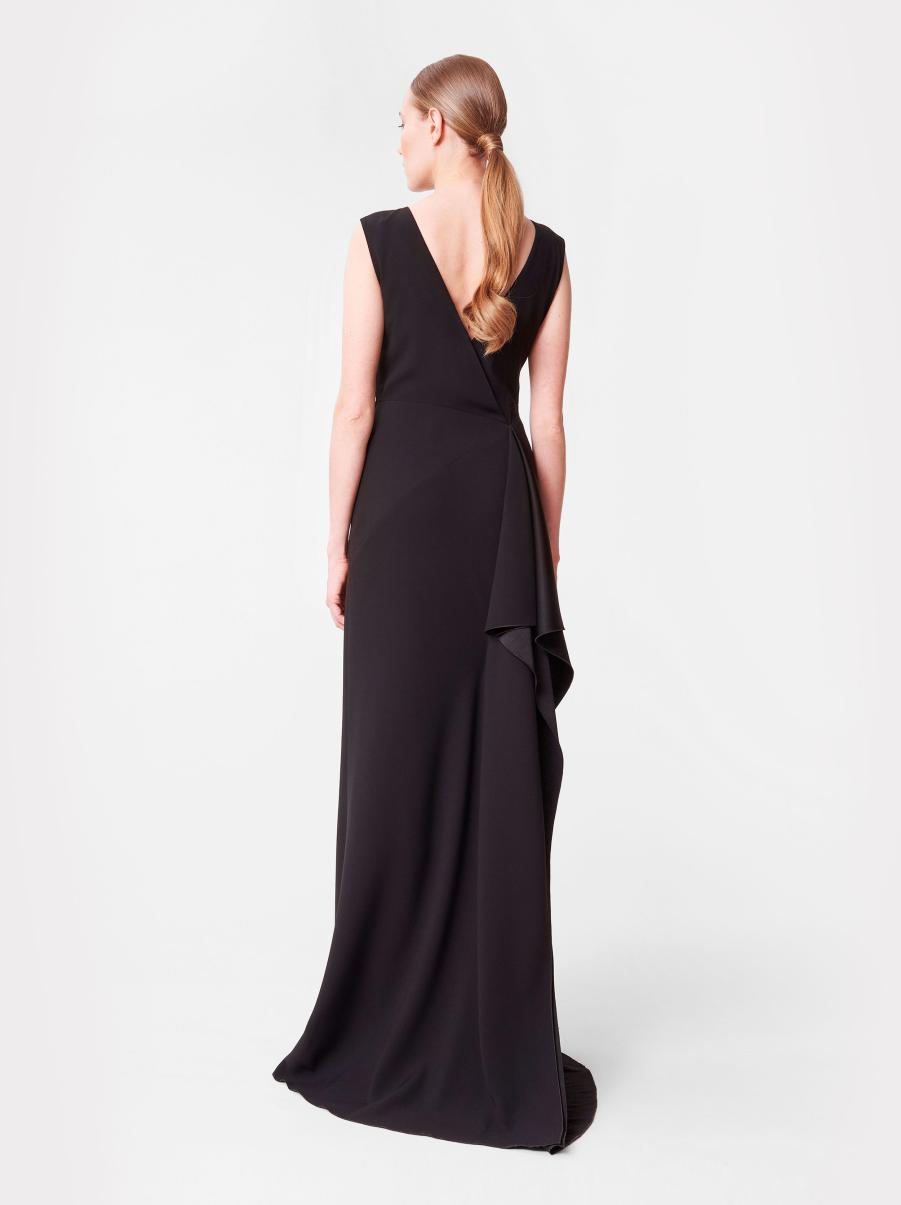 Dresses Women Noir Paule Ka Satin-Back Crepe Gown - 1