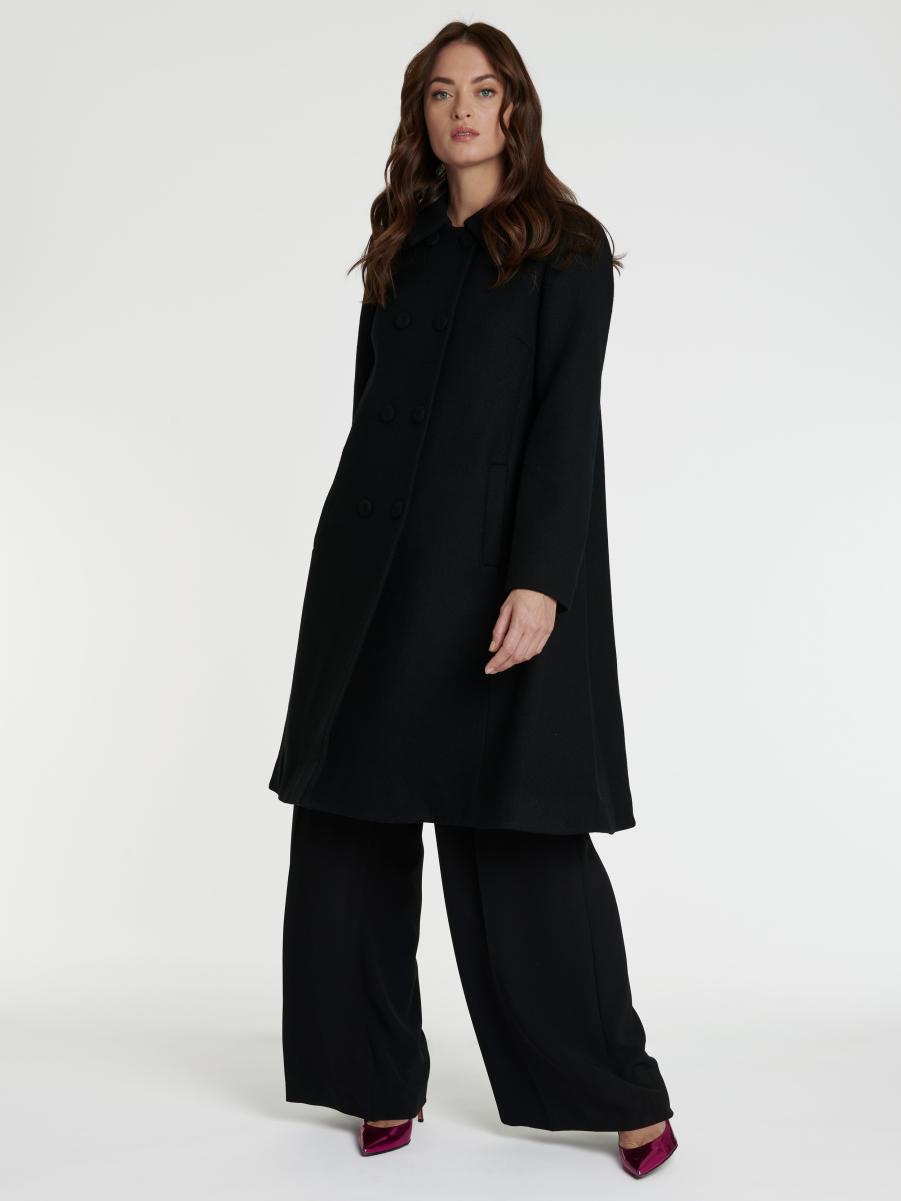 Woven Coat Noir Women Paule Ka Coats - 4