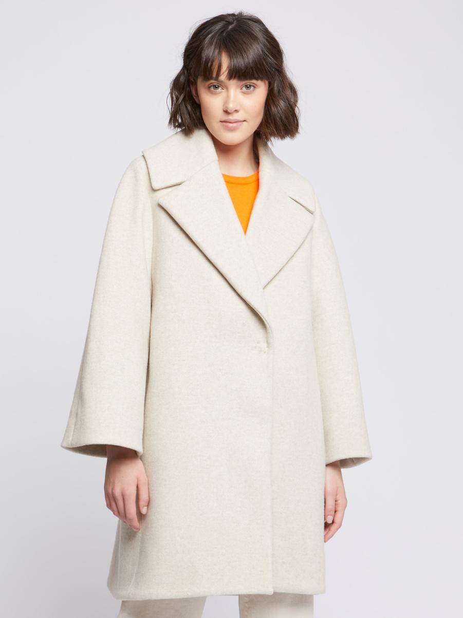 Mid-Length Wool Coat Paule Ka Women Coats Praline - 1