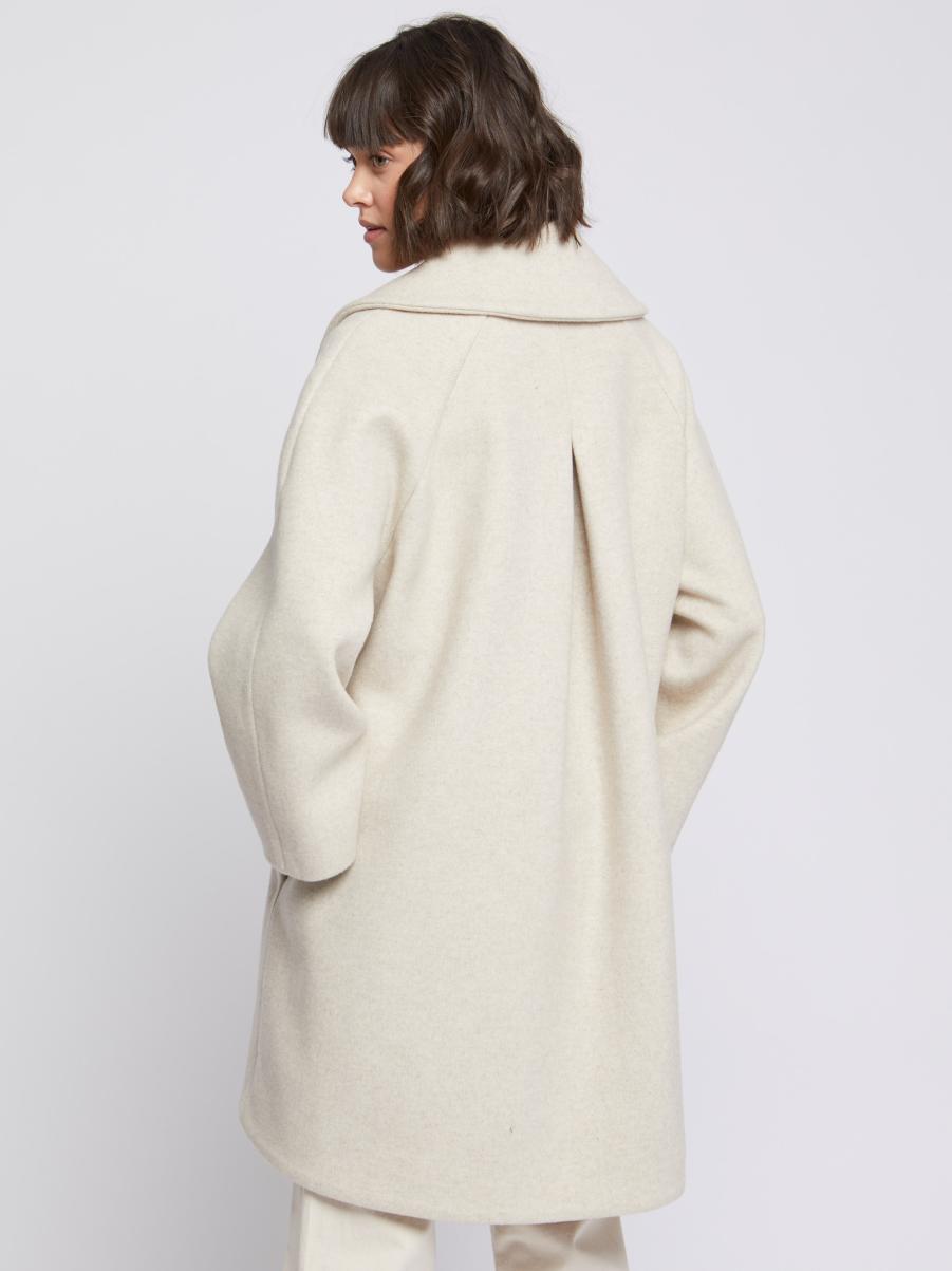 Mid-Length Wool Coat Paule Ka Women Coats Praline - 2