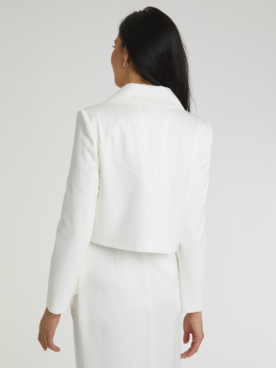 Paule Ka Off White Woven Suit Jacket Jackets Women - 3