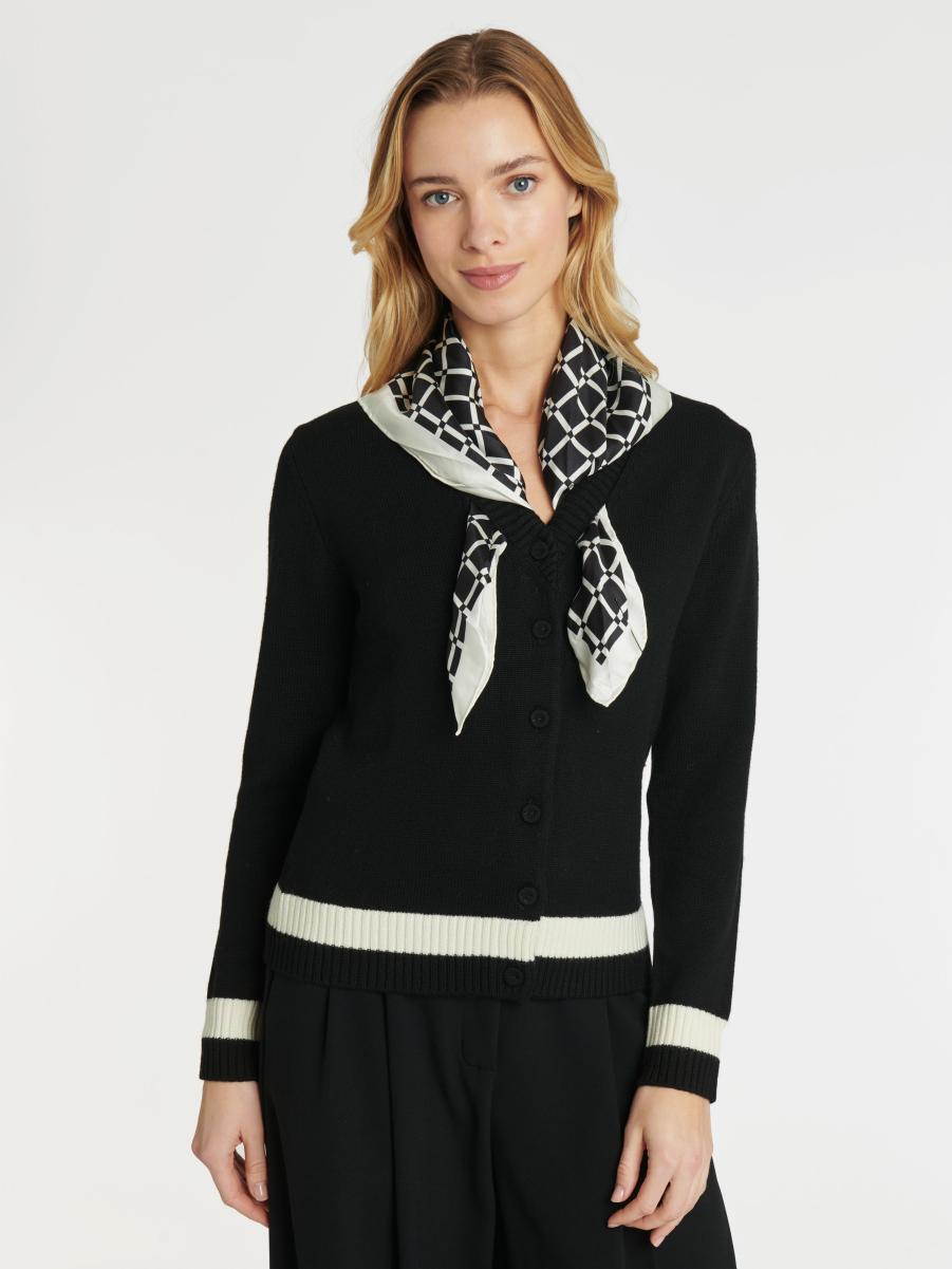 Noir / Blanc Casse Women Knitwear Paule Ka Knitted Cardigan - 2