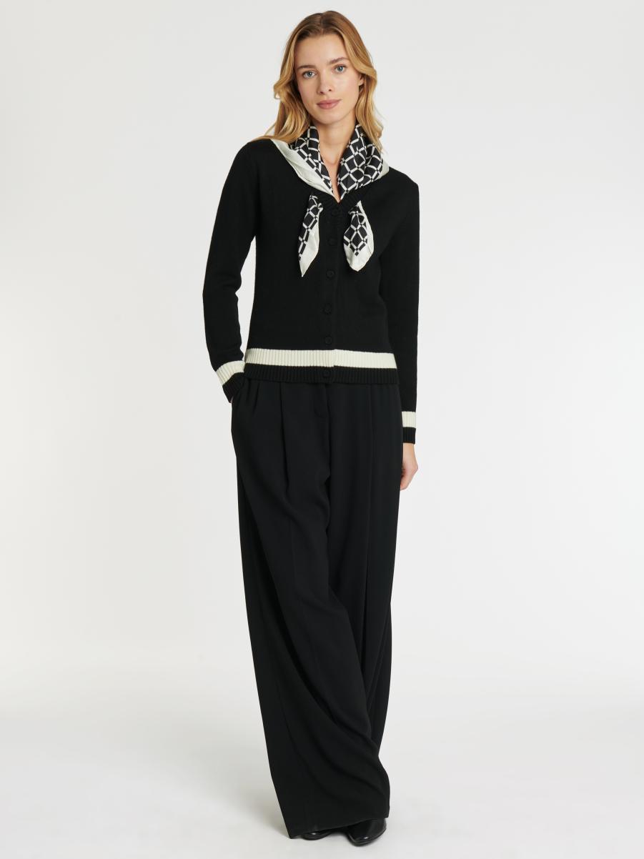 Noir / Blanc Casse Women Knitwear Paule Ka Knitted Cardigan