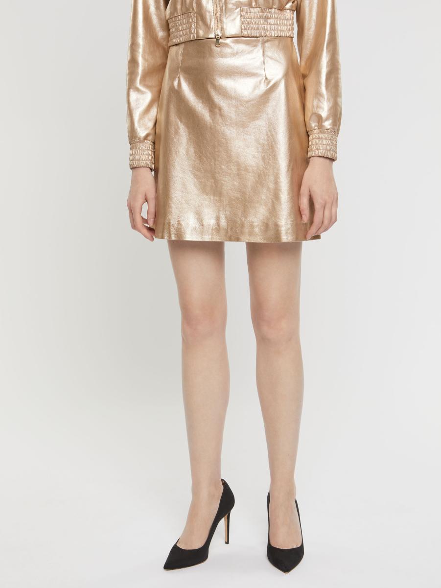 Platinum Women Paule Ka Skirts Metallic-Leather Mini Skirt - 2