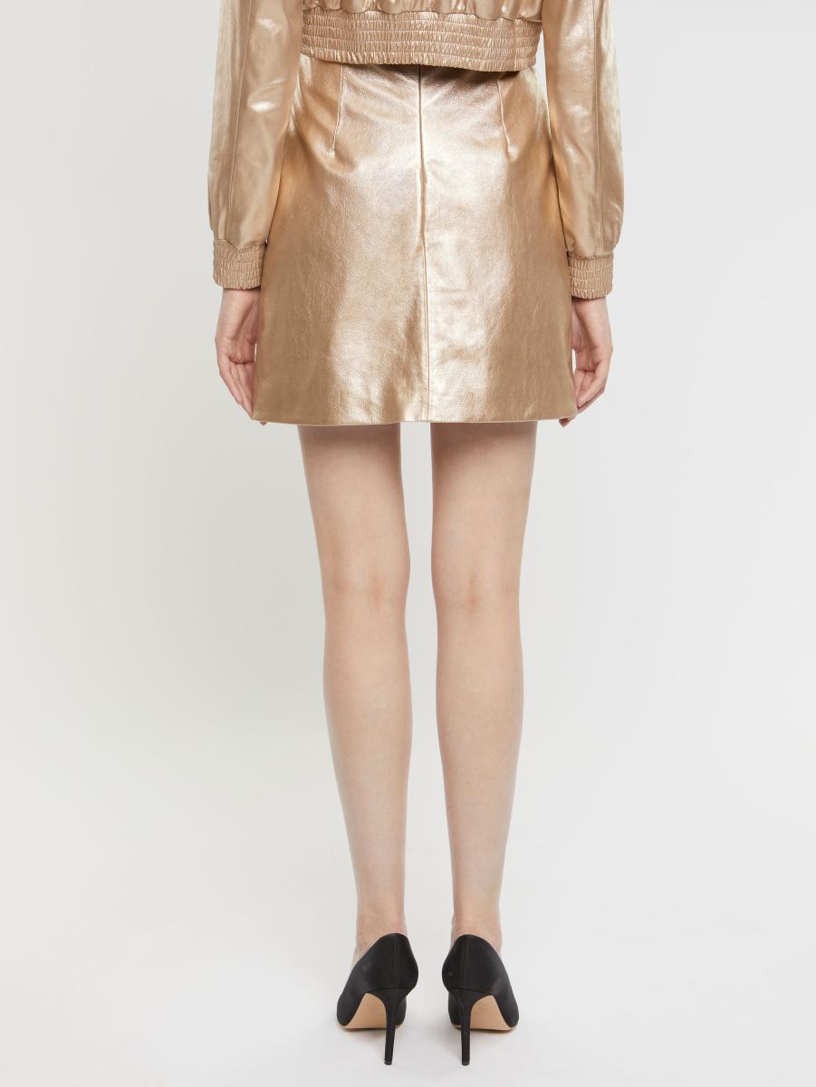 Platinum Women Paule Ka Skirts Metallic-Leather Mini Skirt - 3