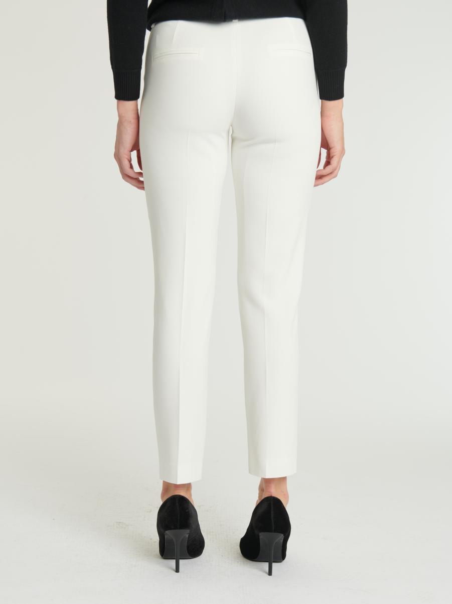 Woven Pants Women Paule Ka Off White Trousers And Jeans - 3