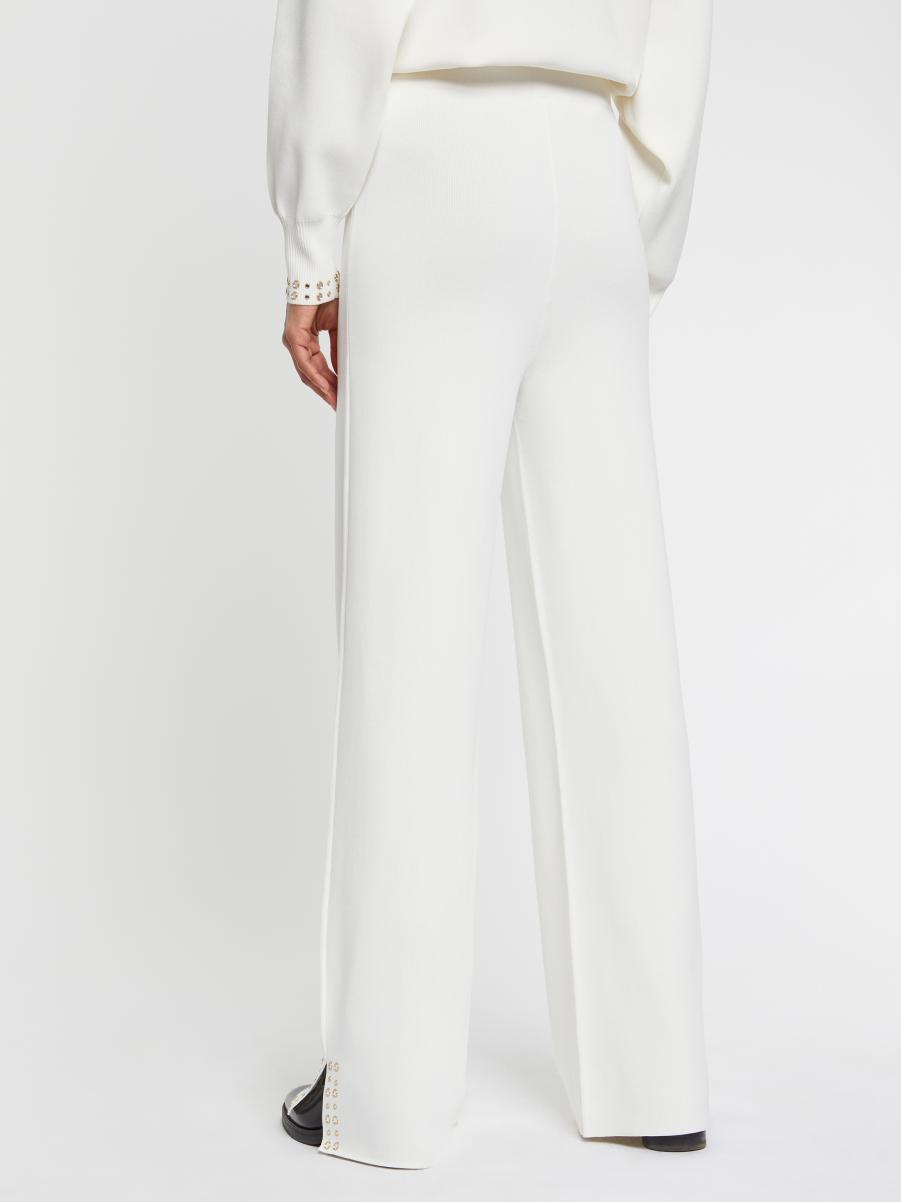 Women Trousers And Jeans Off White Milano-Knit Studded Pants Paule Ka - 3