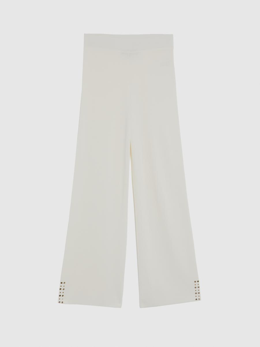 Women Trousers And Jeans Off White Milano-Knit Studded Pants Paule Ka - 4