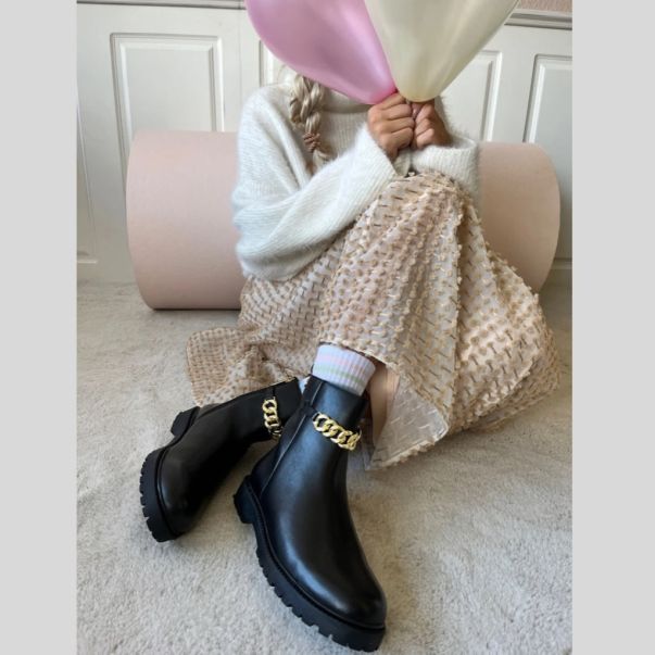 Opulent Women Flower Eyes Girl - Black Slippers Copenhagen Shoes