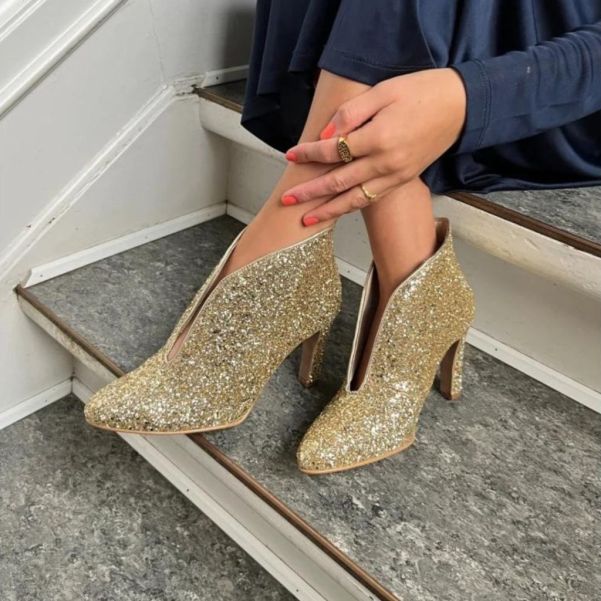 Ankle Boots Wholesome Copenhagen Shoes Women Sus Glitter - Gold Glitter