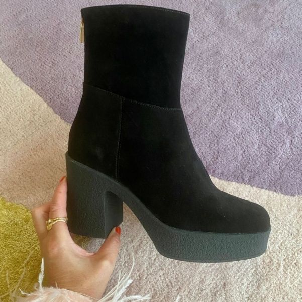 Ankle Boots Copenhagen Shoes Valentine - Black Suede New Women