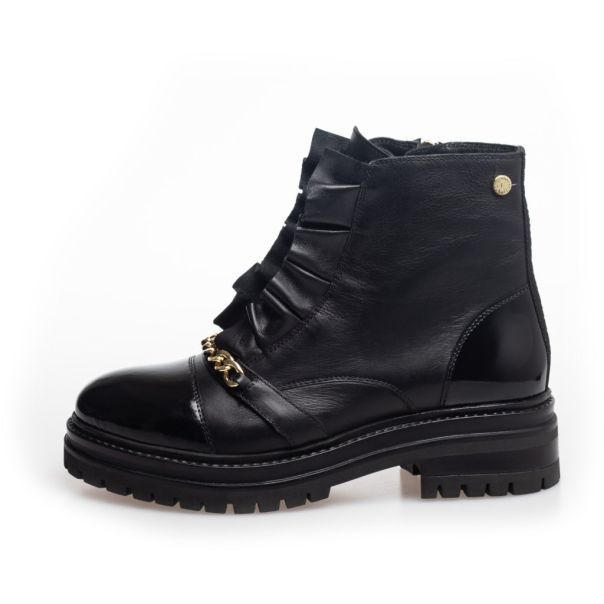 Copenhagen Shoes Women Ankle Boots My Pretty Chain - Black/Gold Affordable