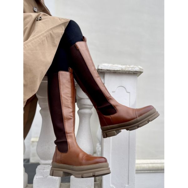 Copenhagen Shoes Women Trusted Follow Me 22 - Cognac Long Boots