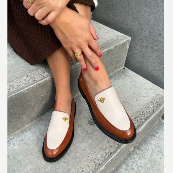 Loafers Women Let's Walk - Cognac / Nude High Quality Copenhagen Shoes