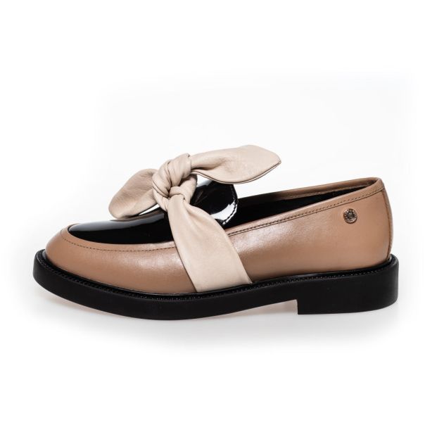 Refined Copenhagen Shoes Loafers Women Will You Walk - Patent - Lt. Brown / Black / Nude