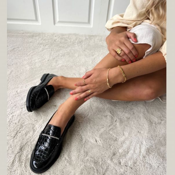Loafers Lovely - Black Women Loafers Affordable Copenhagen Shoes