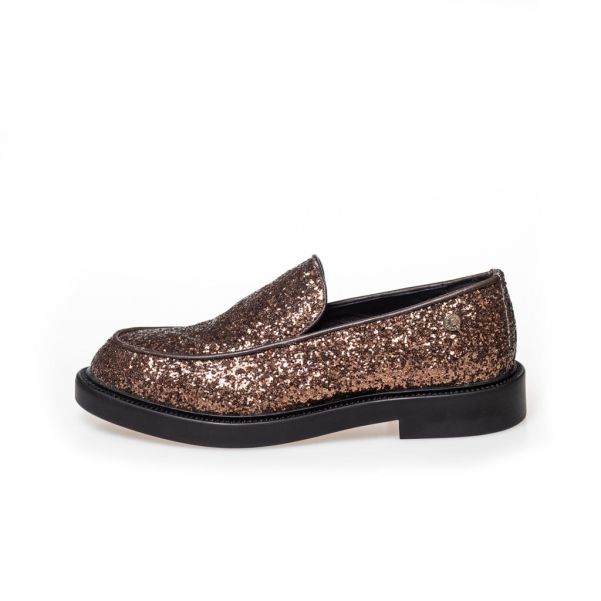 Cphs Loafer - Brown Glitter Women Tailor-Made Copenhagen Shoes Loafers