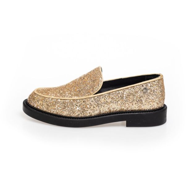 Women Cphs Loafer - Gold Glitter Copenhagen Shoes Contemporary Loafers