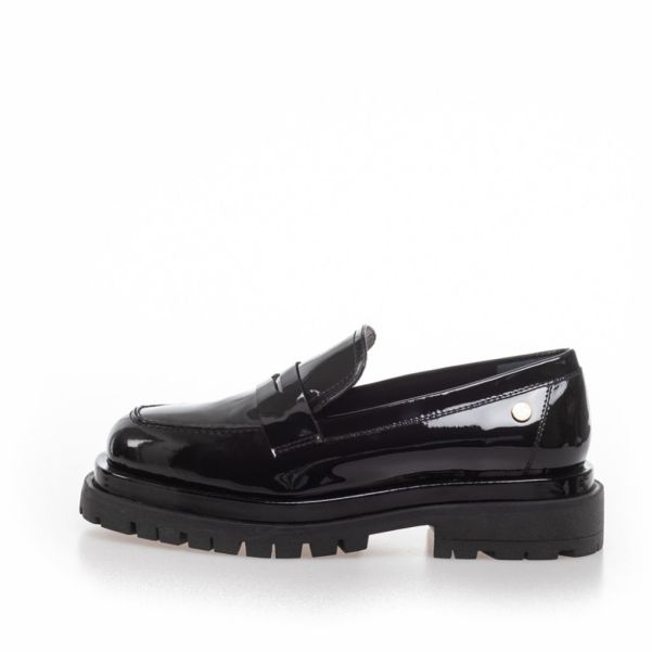 Champagne And Monday - Black Patent Copenhagen Shoes Cashback Women Loafers