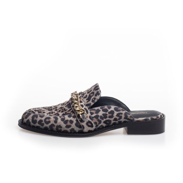 Candy Girl 103565 - Grey Black Leo Durable Copenhagen Shoes Loafers Women