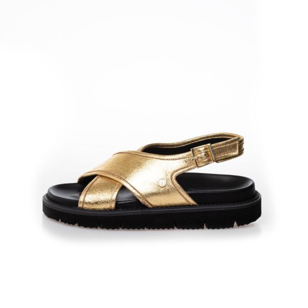 Goldie - Gold Dynamic Sandals Copenhagen Shoes Women