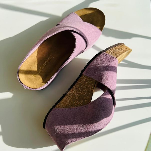 Copenhagen Shoes Sandals Frances 22 Suede - Lavender (Glicine) Creative Women