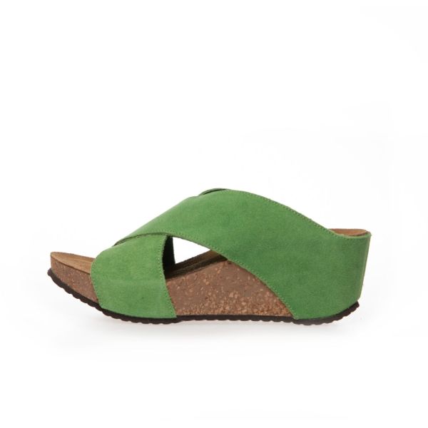 Copenhagen Shoes Sandals Women Streamlined Frances 23 Suede - Lime (Lime 401)