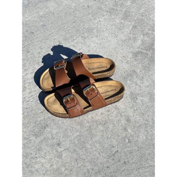Sustainable Celina Suede - Cognac Women Sandals Copenhagen Shoes
