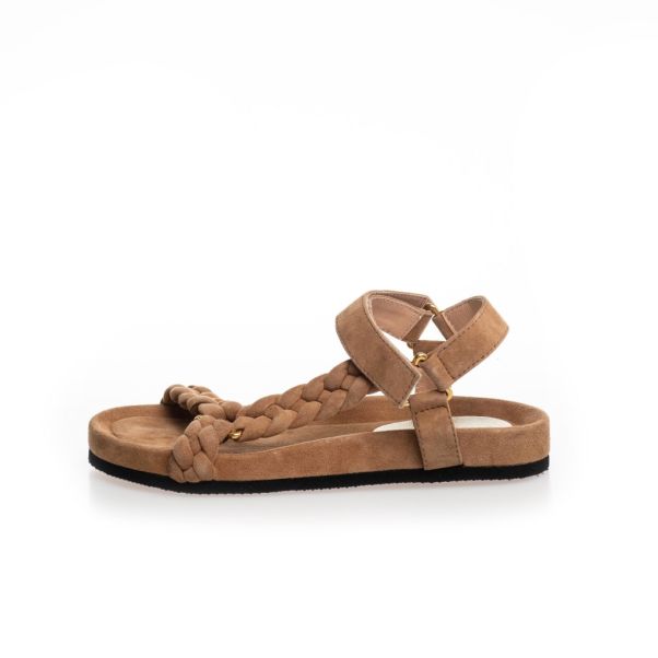 Copenhagen Shoes Beach Suede - Dark Beige (Safari) Sandals Hygienic Women