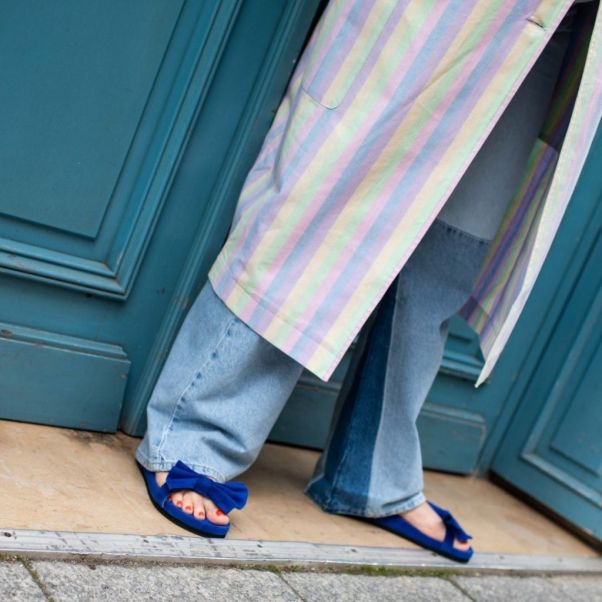 Women Copenhagen Shoes Deal Sky And Diamonds Suede - Electric Blue Sandals