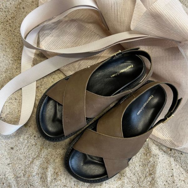 Women Reduced Copenhagen Shoes Sandals Summertime - Dk Taupe (Army)