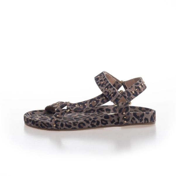 Peace Leo Studs - Black Leopard Copenhagen Shoes Free Sandals Women