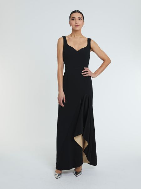 Paule Ka Dresses Noir/Nougat Woven Dress Women