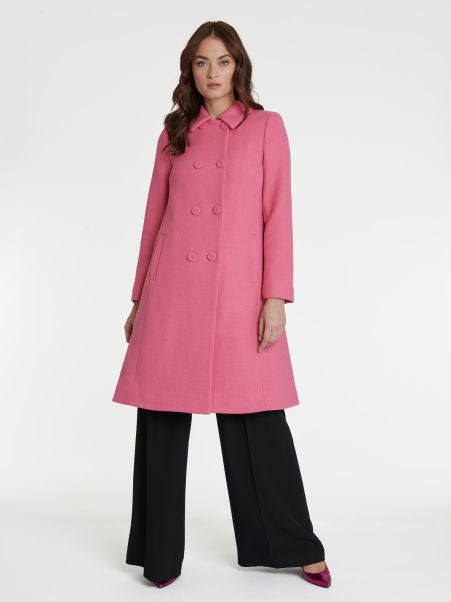 Pink Coats Women Paule Ka Woven Coat