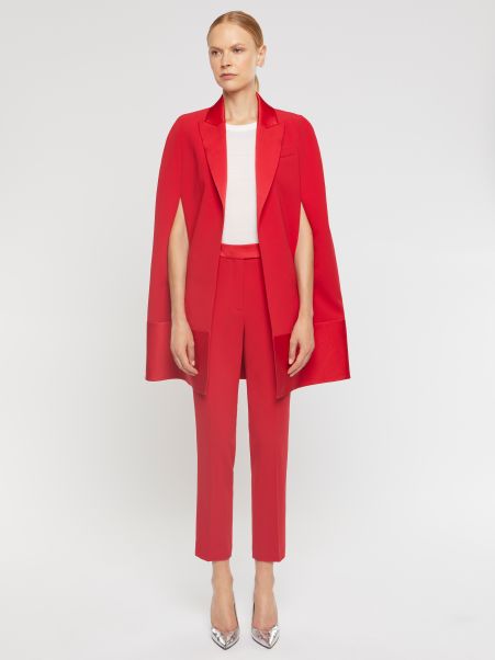 Ruby Satin-Back Crepe Jacket Paule Ka Women Coats