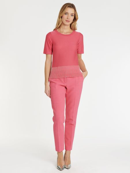 Knitwear Pink / Blanc Casse Knitted Sweater Women Paule Ka