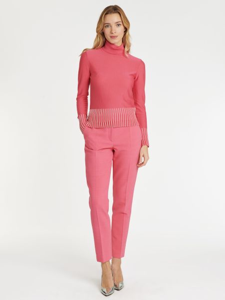Knitted Sweater Paule Ka Pink / Blanc Casse Knitwear Women